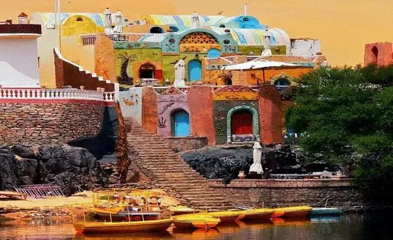 Nubian village Elephantine Island — included in the Aswan sunset felucca tour