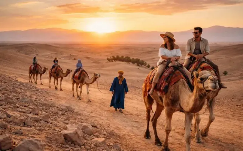 Family Sunset Camel Ride — Hurghada