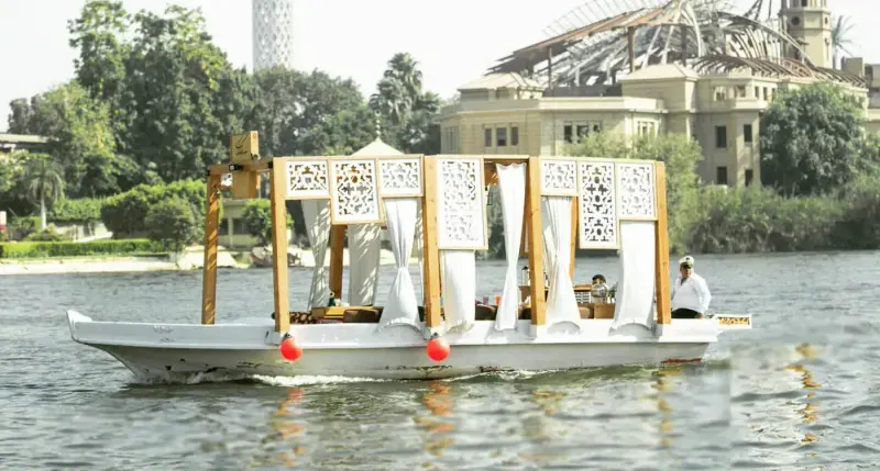 Mint tea on the Nile — included in Egypt For Travel private felucca trip Cairo