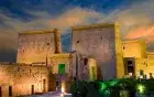 Philae Temple at night Aswan — the complete illuminated temple complex on Agilkia Island
