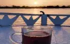 Egyptian mint tea on the felucca — included in the private Aswan Nile sunset sailing tour
