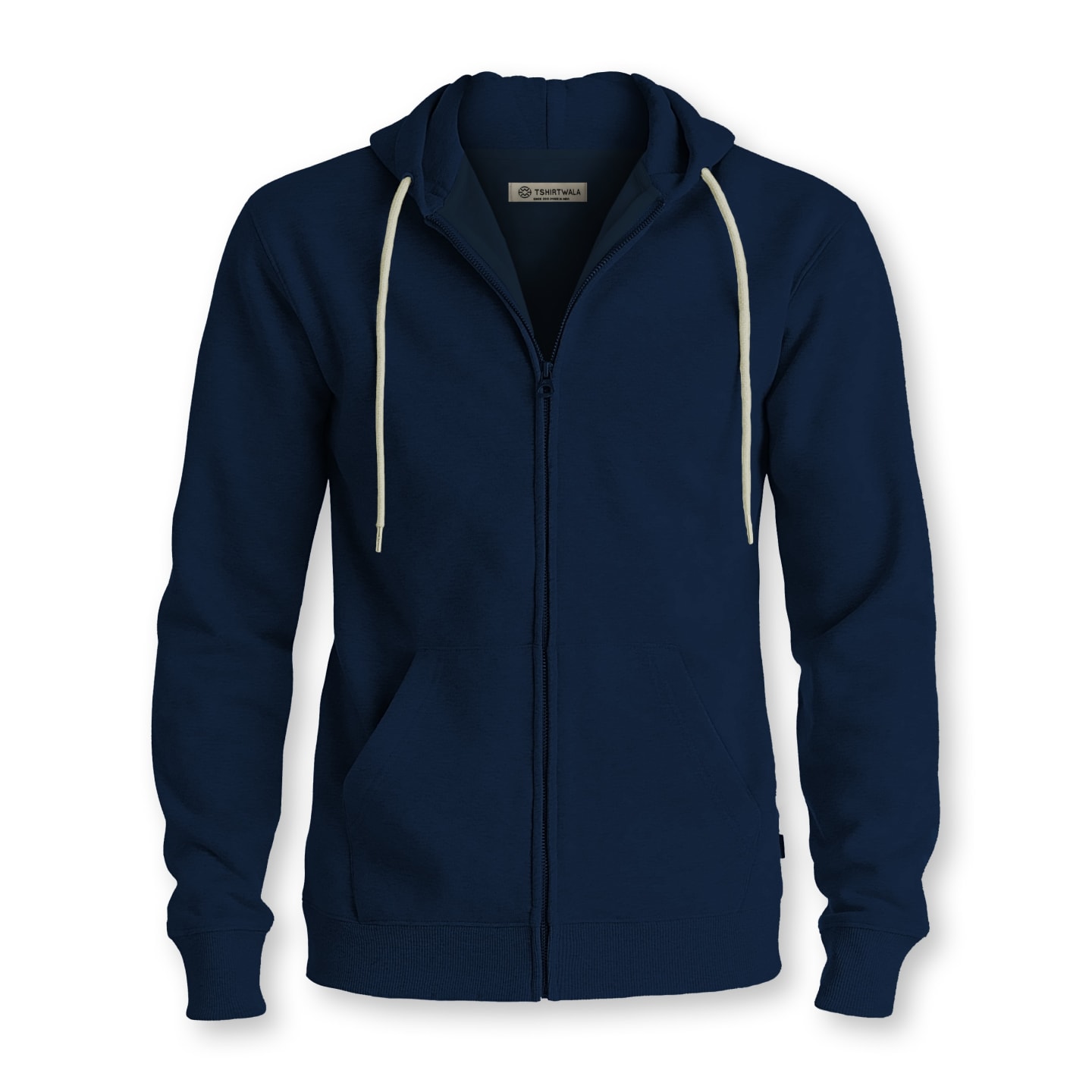 Navy Blue Zip Hoodie Jacket Unisex Navy Blue Tshirt | Tshirtwala