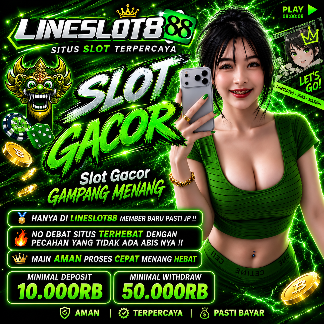 LINESLOT88 # Zona Link Game Slot Terpercaya Deposit 5000 Sudah Bisa Maxwin by Hey siriusly