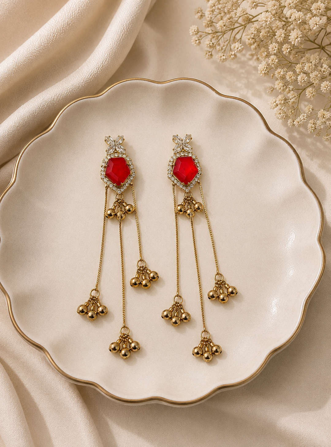 Red Rubelle Earrings