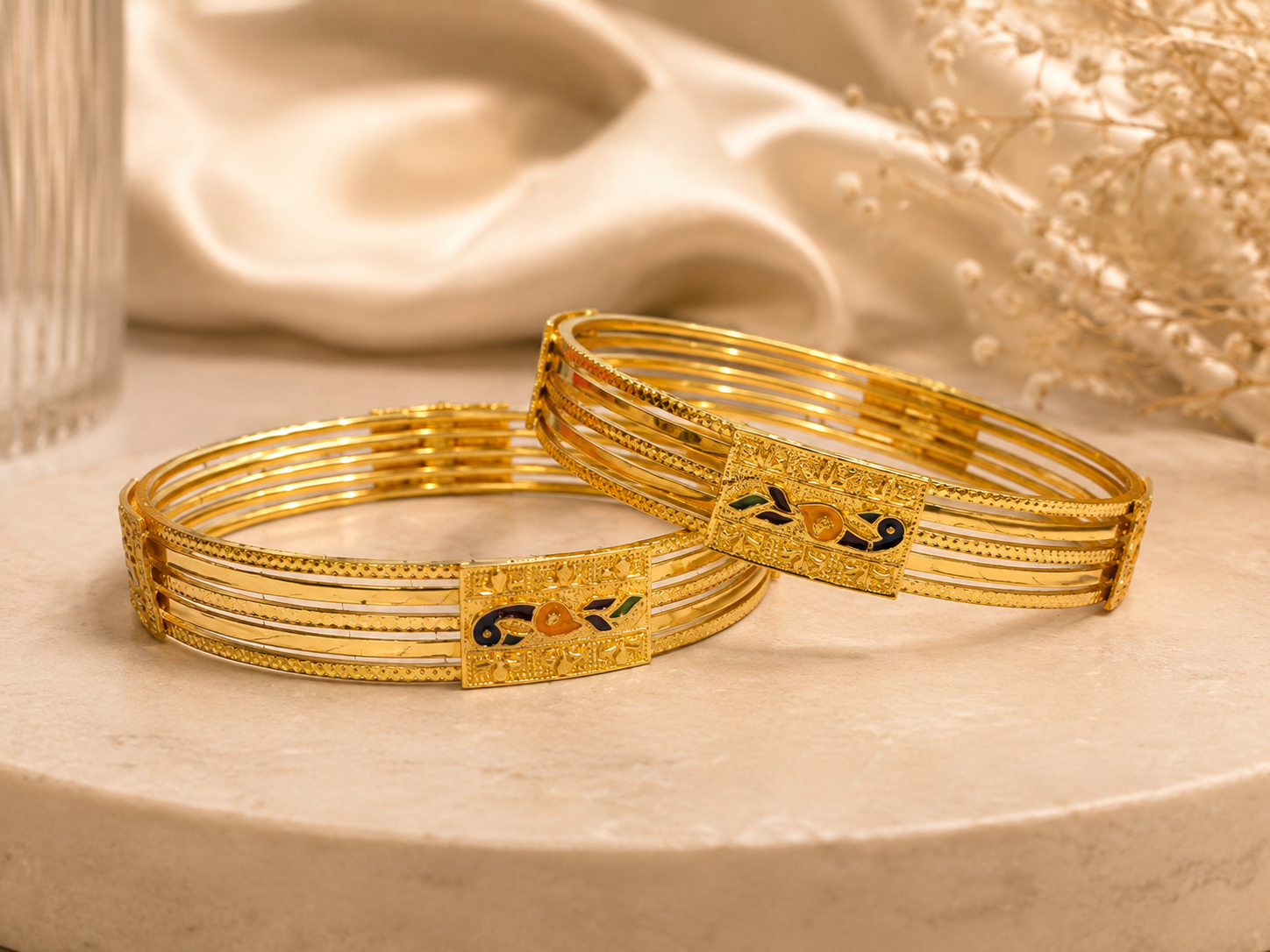 Meena Panel Bangles set