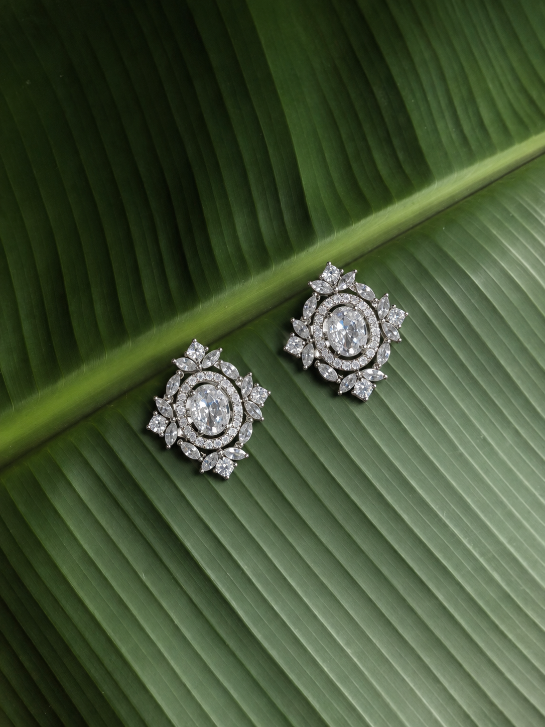 Leaf Oval Studs