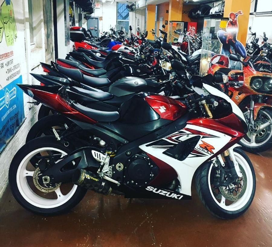 Motorcycles parked in storage at Cycle Therapy NYC