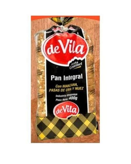 Pan integral con pasa y manzana de Vila
