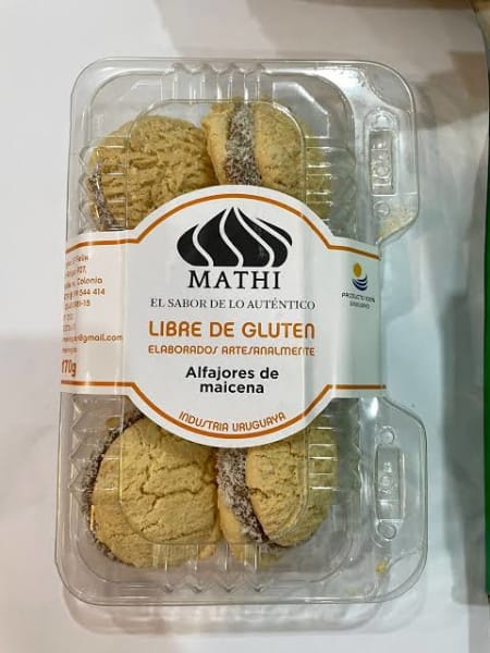 Alfajores sin gluten Mathi x6
