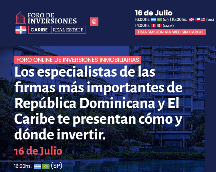 Realizarán edición virtual del Foro de Inversiones Caribe este viernes en Dominicana