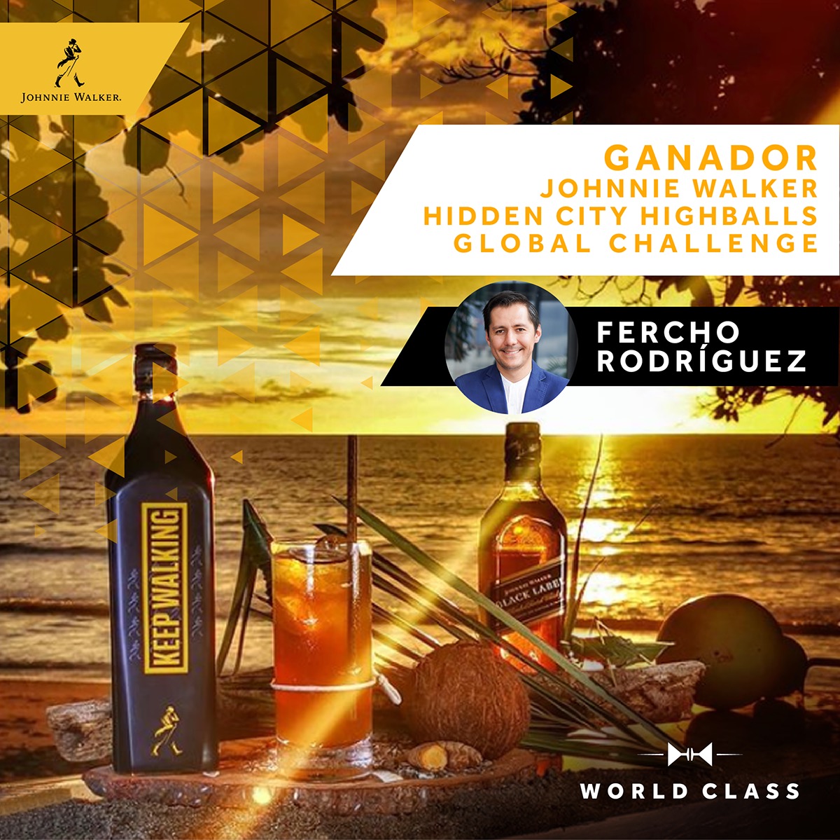 Bartender costarricense, único latinoamericano en ganar reto de coctelería en World Class Competition 2021