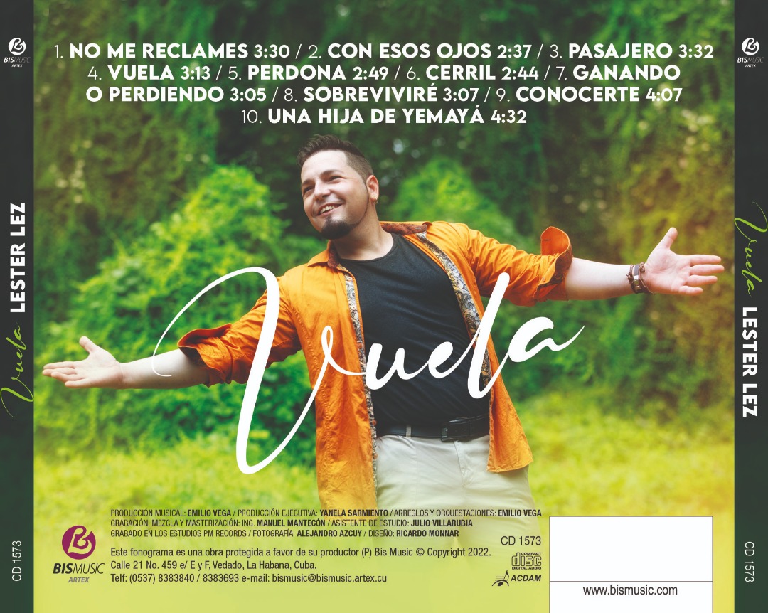 Presenta Bis Music el álbum “Vuela” del artista novel Lester Lez