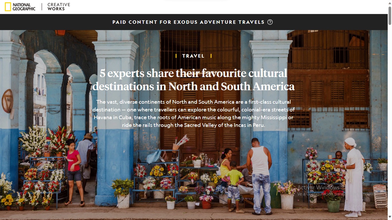 Cuba es el mejor destino cultural de América, según National Geographic