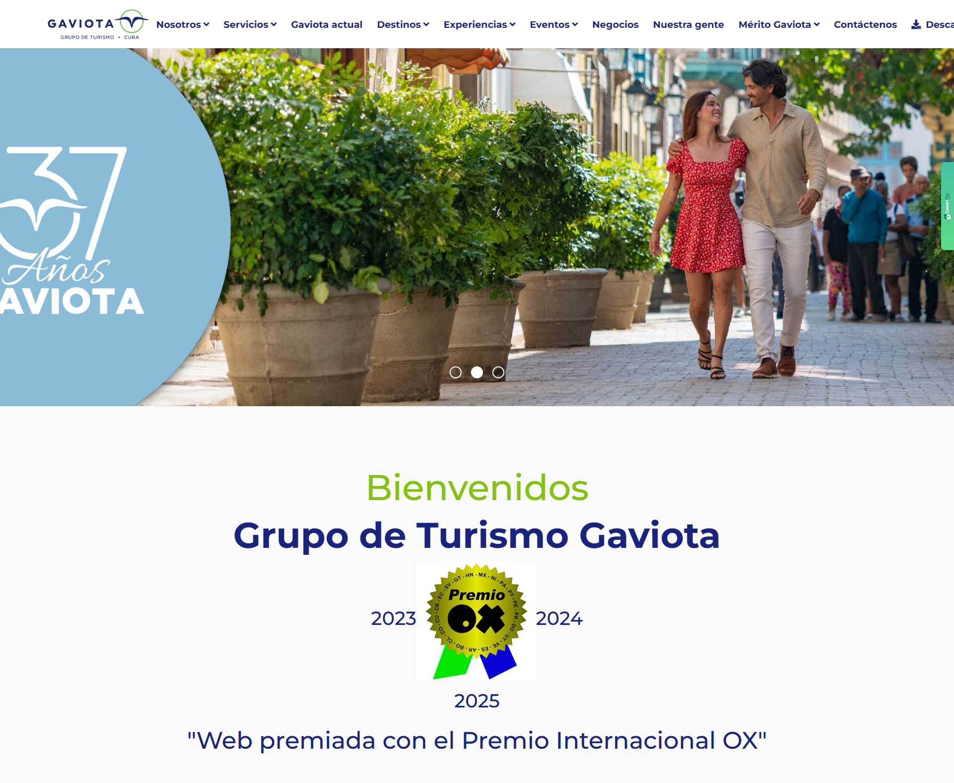 Grupo de Turismo Gaviota presenta renovado sitio web
