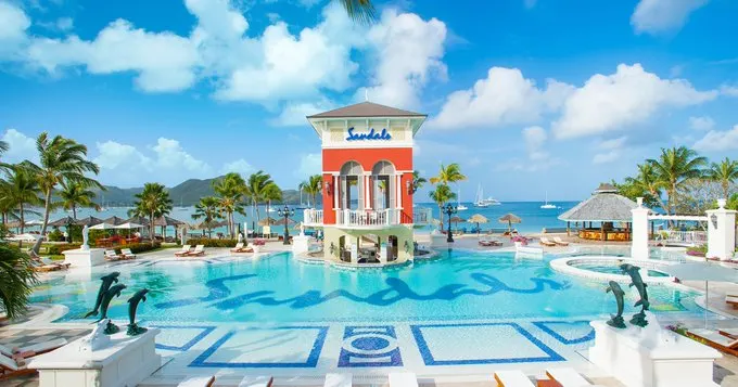 Sandals resorts and beaches resorts turn black friday caribbean “blue”