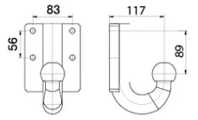 Hengerfeste  50mm kule