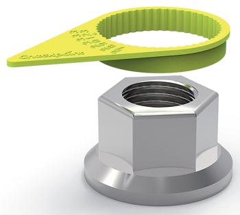 Check Point mutter åpen gul 32mm