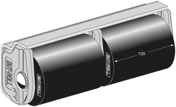 Gummibuffer med rull 2x130mm