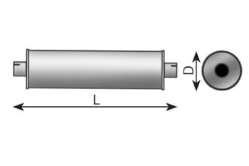 Lyddemper 184/800/90mm universal