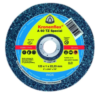 Kappeskive rustfritt 125x1,0x22Mm (25pk)
