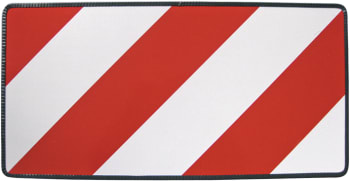 Bred last skilt venstre hvit/rød