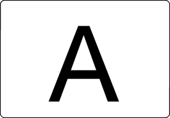 A-skilt for avfall hvit