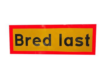 Bred last skilt refleks