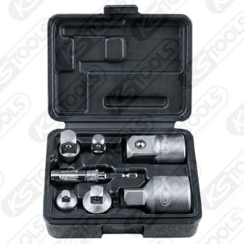 Adaptorsett 1/4"+3/8"+1/2" Chrome+