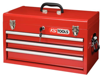 Verktøykasse tom rød 508x255x303mm