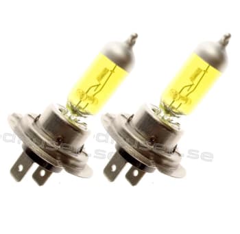Pære 24V H7 2pkn gul