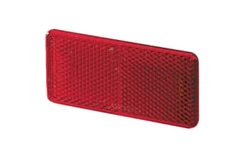 Refleks retangulær selvklebende rød