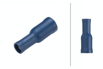 Kabelsko 5.0mm hun isol. blå rund (50st)