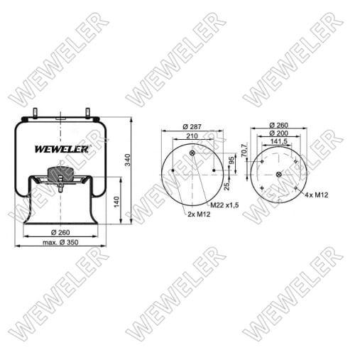 Luftbelg 2918V Schmitz/SAF
