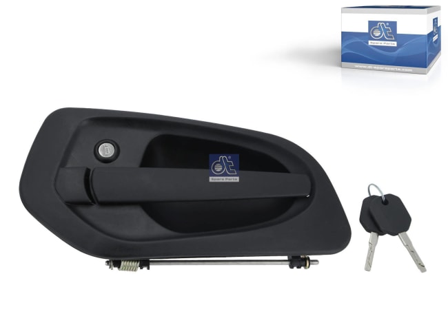 Dørhåndtak H med låsesylinder og nøkkel