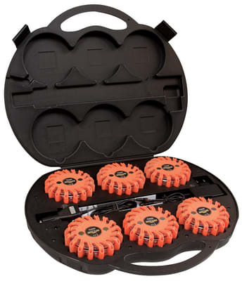 Varsellys roterende LED gul i koffert