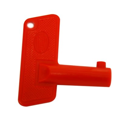 Nøkkel for hovedstrømbryter rød