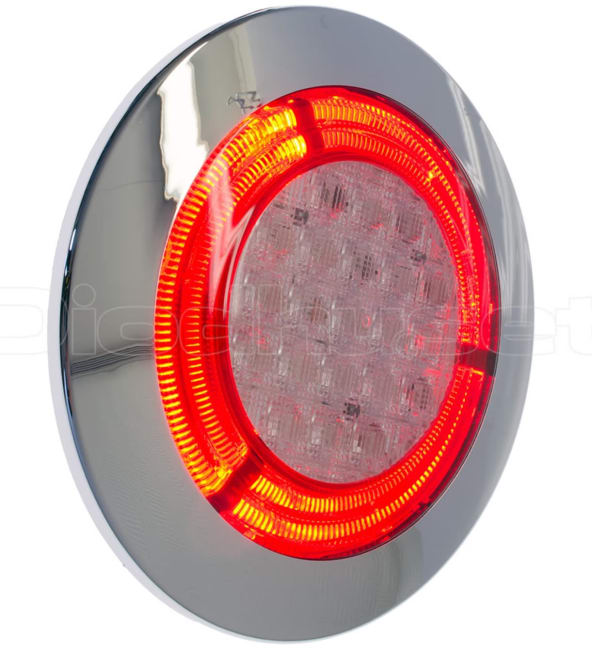 Baklys LED rund