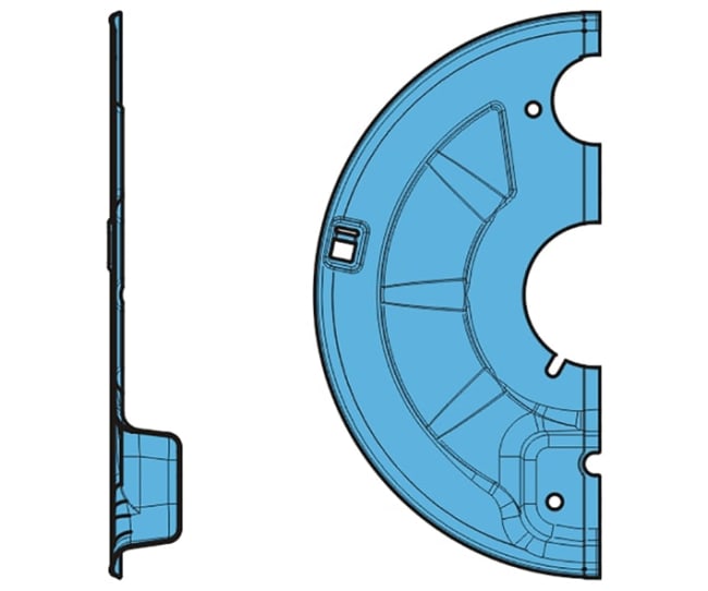 Bremseskjoldsett TS 3709 ET120