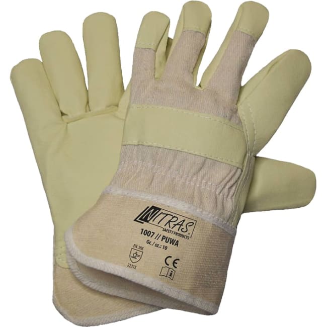 Arbeidshanske kunstlær EN388 str. 10