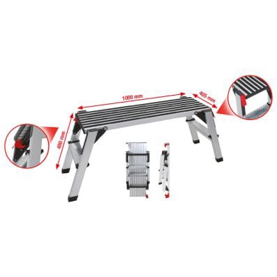 Arbeidstrapp alu max150kg 1000x405x480mm