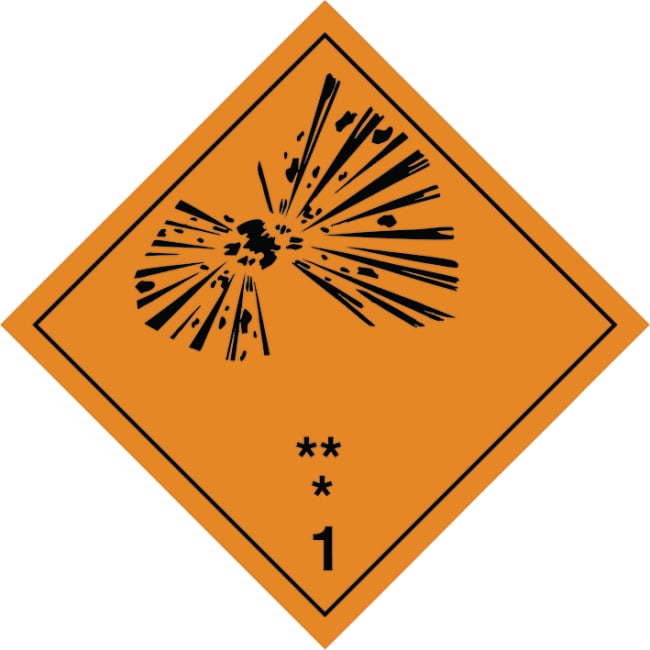 Selvklebende ADR-fareskilt Kl.1