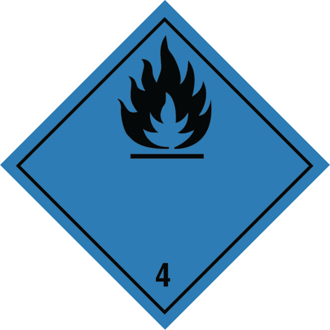 ADR-fareskilt Kl.4.3 plast