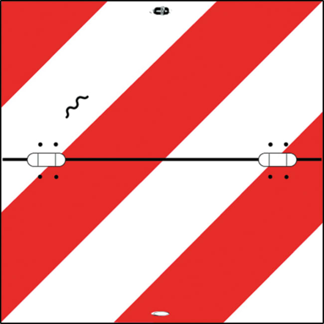 Sammenleggbart bred last skilt