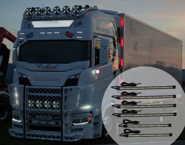 Belysning smussavviser hvit/orange(6stk)