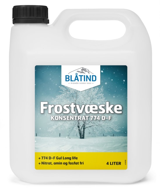 ***BLÅTIND FROSTVÆSKE KONS. 774 D-F GUL LONGLIFE (4 LITER)
