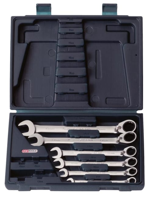 KOMBINØKKELSETT M/SKRALLE BØYD 8-19MM 6 DELER KS-TOOLS