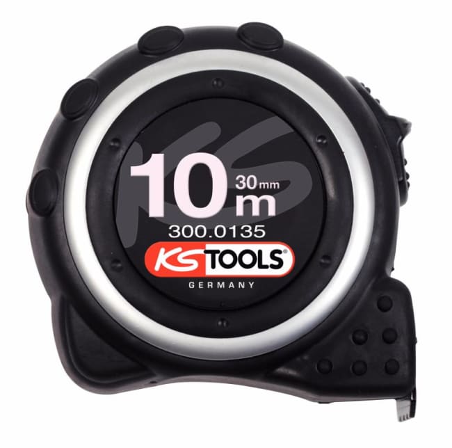 MÅLEBÅND SORT/GRÅ M/LÅS 10M KS-TOOLS