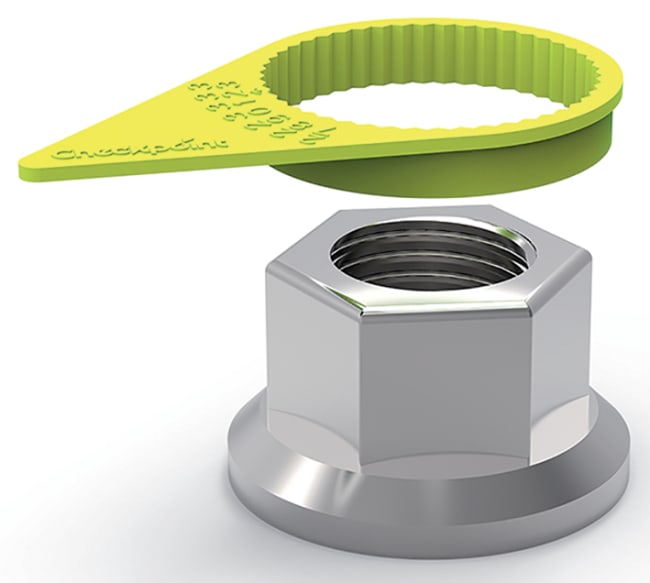 Check Point mutter åpen gul 33mm