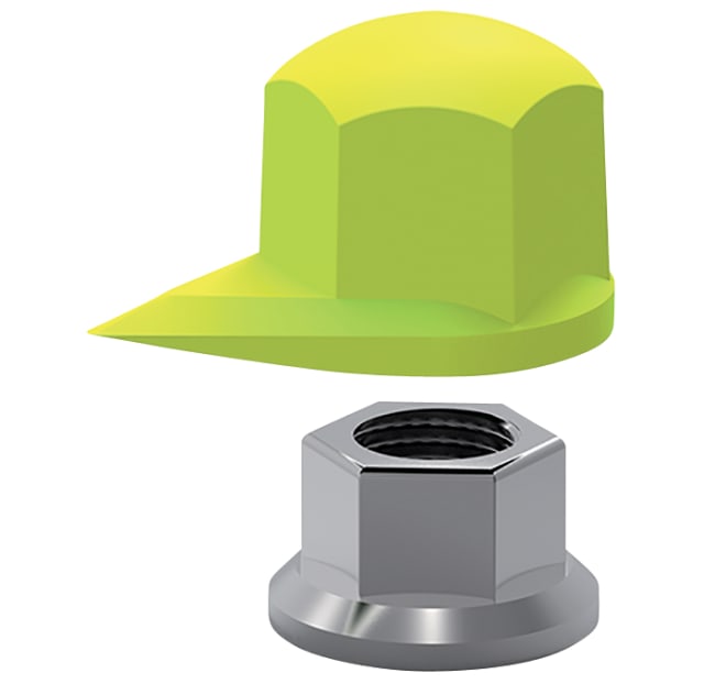 Check Point mutter lukket gul 32mm