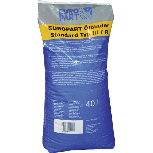 Granulat 0,125-3mm oljeabsorbering 40L